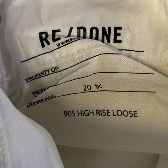 re/done 90s High-Rise Loose Straight-Leg White Jeans - Picture 7 of 12